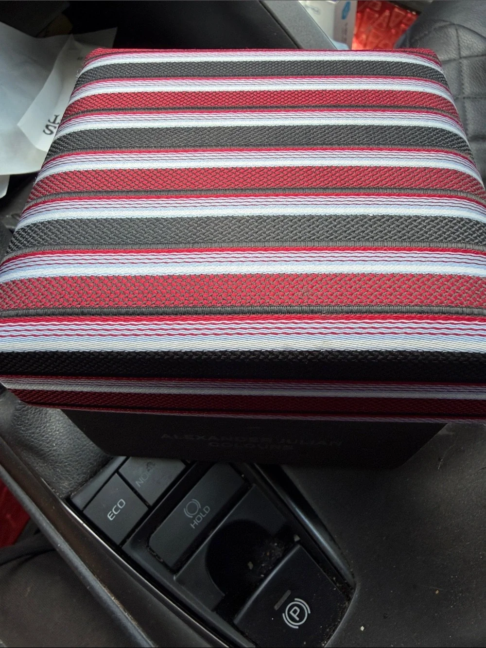 Alexander Julian Colours Hand Made Woven Tie Set - Red, Black & White Striped